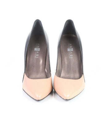 Zapatos Mujer Stilettos Bicolor Negro Beige Piel Angari Shoes.