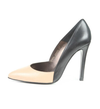 Zapato Mujer Stiletto Bicolor Piel Angari Shoes.