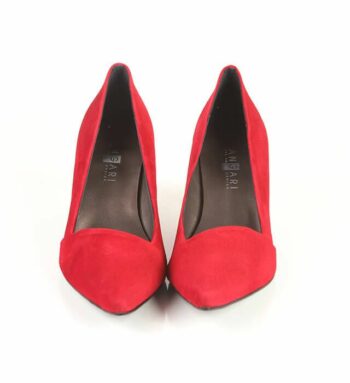 Zapatos Fiesta Mujer Red Ante Tacón Metal Angari Shoes.