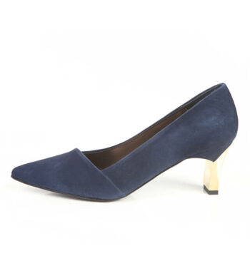 Zapato Salón Mujer Ante Marino Angari Shoes.