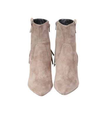 Botines Mujer Ante Beige Detalle Flecos Angari Shoes.