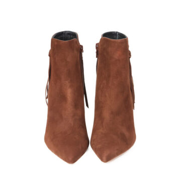 Botines Mujer Flecos Brown Angari Shoes.