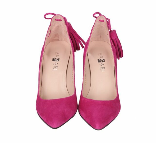 Zapatos Salón Stiletto Fucsia Ante Angari Shoes.