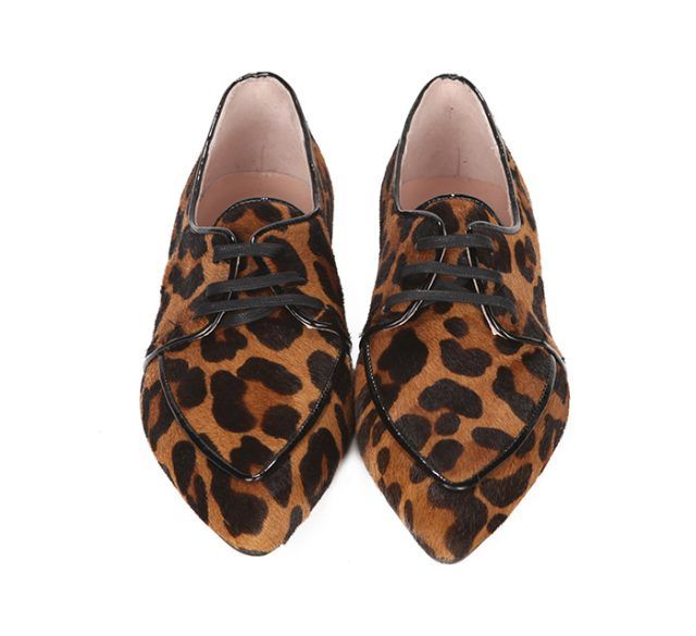 Zapatos Planos Mujer Animal Print Leopardo Ante Angari Shoes.