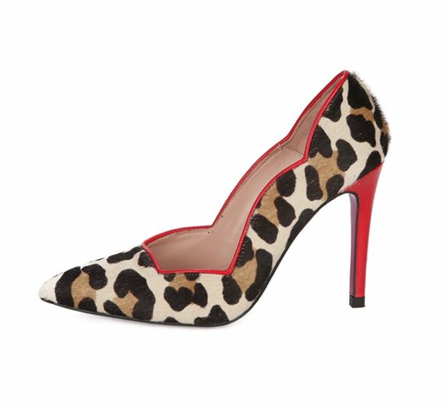 Zapato Stiletto Animal Print Ante Angari Shoes.