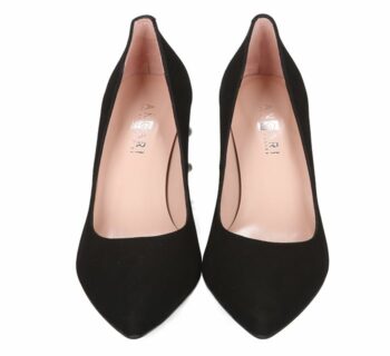 Zapatos Salón Tacón Perlas Negro Angari Shoes.