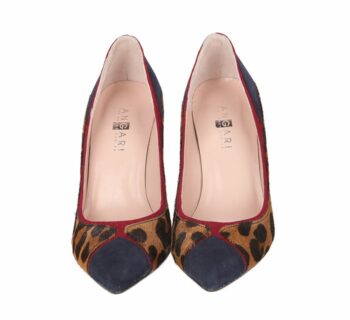 Zapatos Salón Ante Animal Print Puntera Marino Angari Shoes.