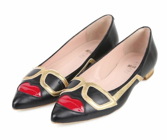 Zapatos Planos Mujer Piel Negro Charol Angari Shoes.