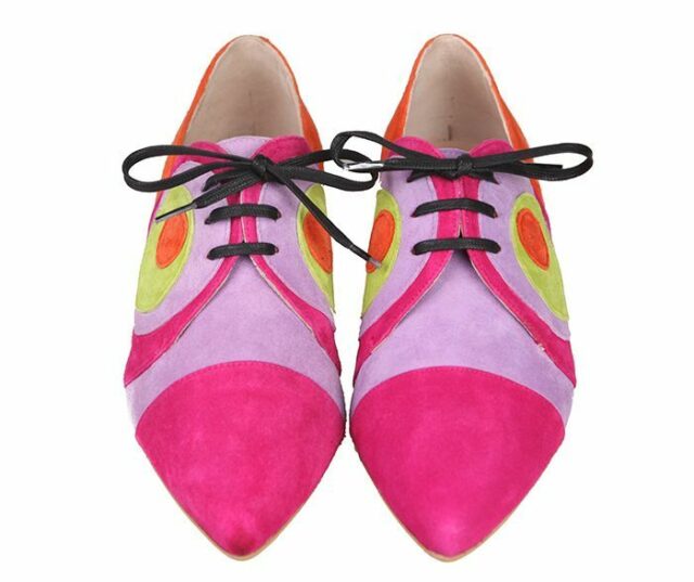 Zapatos Planos Estilo Blucher Mujer Ante Angari Shoes.