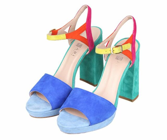 Sandalias Mujer Plataforma Ante Colores Angari Shoes.