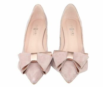 zapatos de vestir con lazo color nude colección 18/19