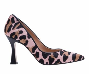 Stiletto piel leopardo rosa