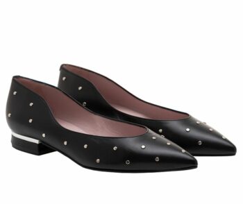 Zapato plano piel negro